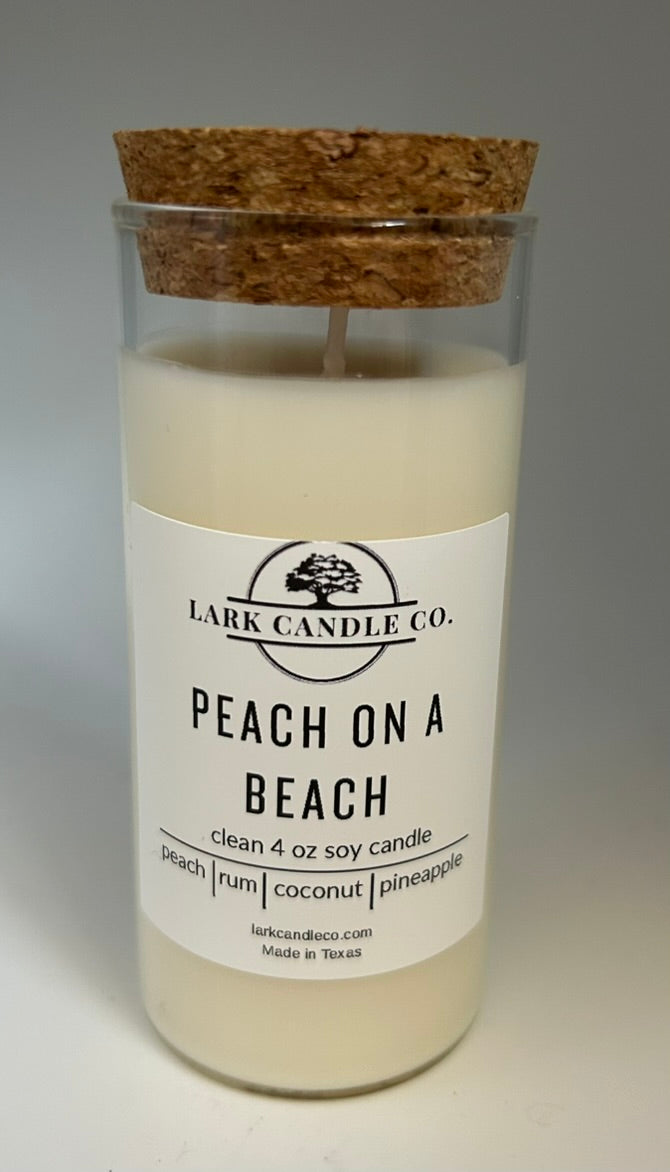 Peach On A Beach-4oz candle (glass)