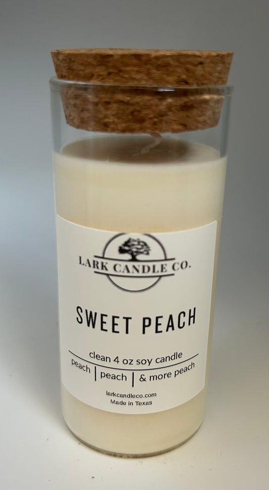Sweet Peach-4oz candle (glass)